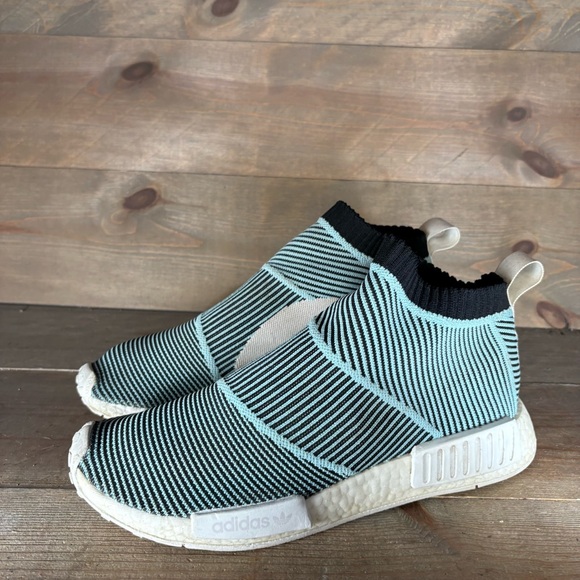 adidas NMD CS1 parley mens size 9.5 shoes blue slip on comfort sneakers - Picture 1 of 8